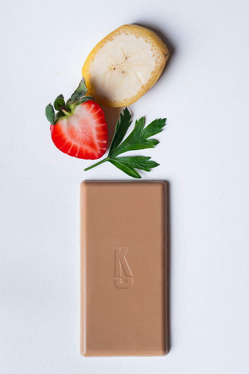 Chocolate con plátano y fresa