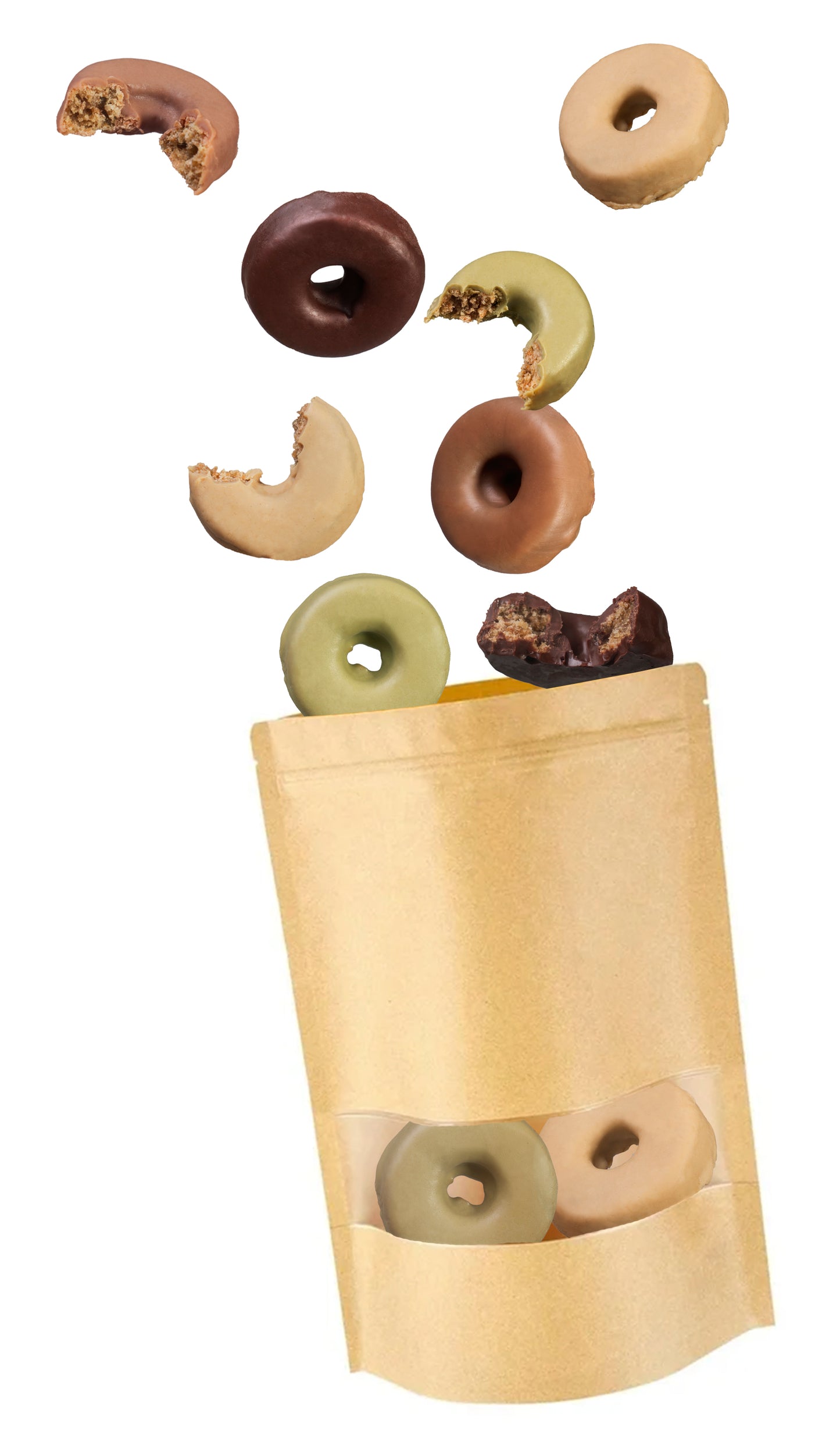 Mini donas con mix de chocolates